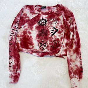 Supernatural Symbols Tie-Front Girls Long-Sleeve T-Shirt